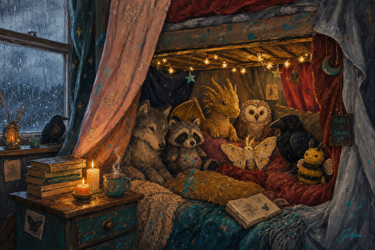 The Den, Lit and Waiting